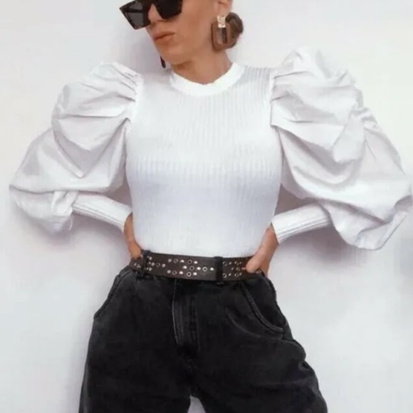 ZARA COMBINATION KNIT TOP SIZE M           🌸Bloggers Favorite🌸 - Picture 9 of 14